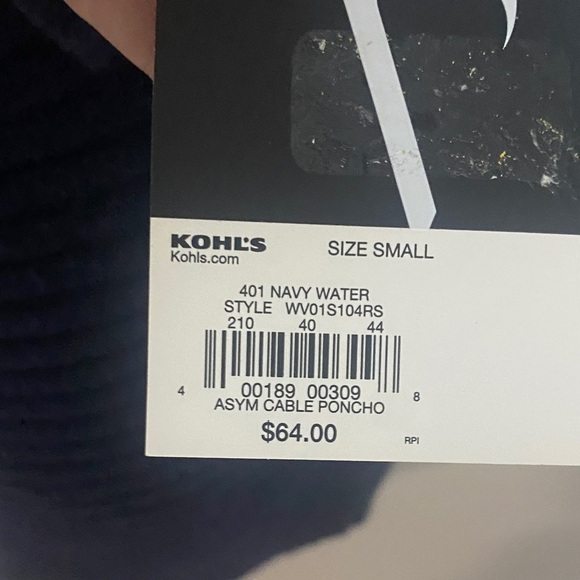 Simply Vera Vera Wang Men's Navy and Black Crewneck Sweater loose style - Picture 4 of 6